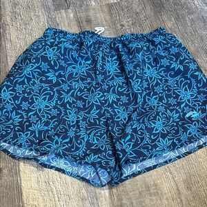 Brooks Floral Blue Women's Shorts Medium